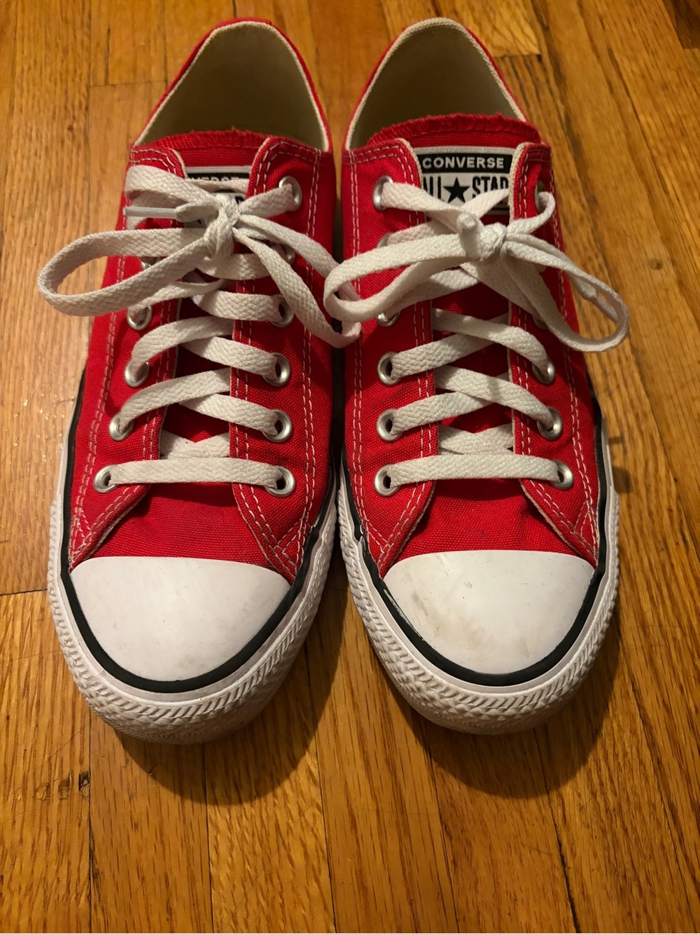 Converse Chuck Taylor All Star Red Low Top Sneakers WIDE